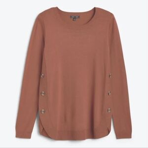 Rust Side-Button Sweater